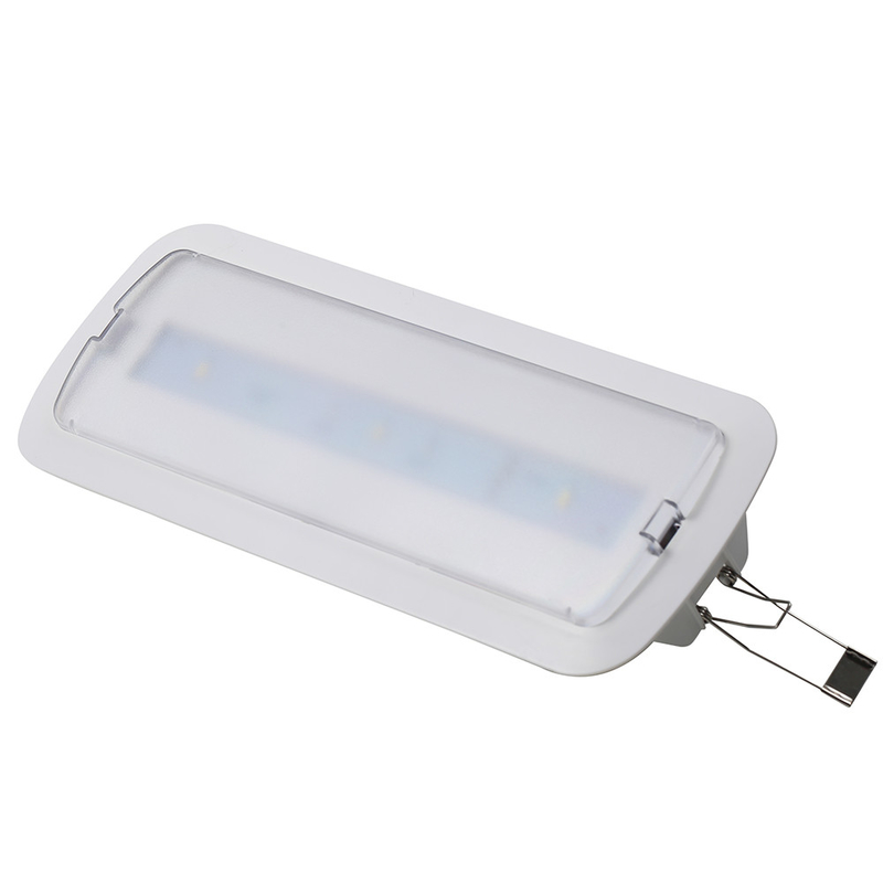 Frosted LED Emergency Battery Rechargeable Light 1.5w Non Maintained