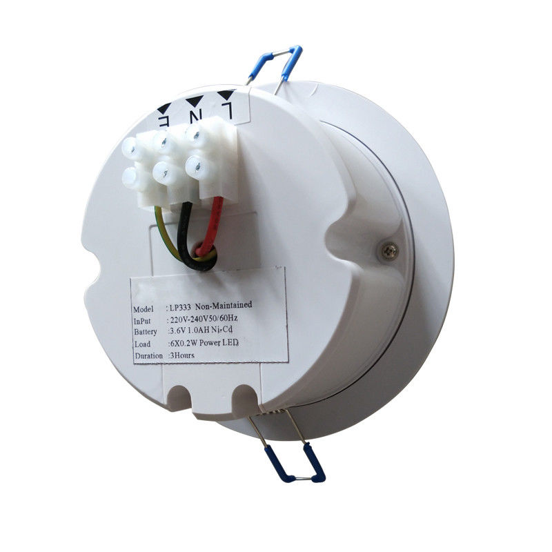 6pcs 5730 Commerciale LED 3W soffitto incassato luce d'emergenza con batterie di riserva IP20 Case in acciaio L117N