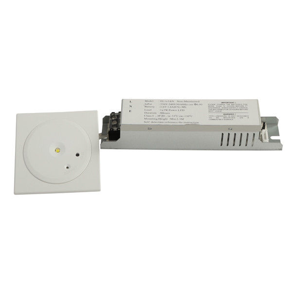 Luce di emergenza a LED SMD bianca da 1W, montaggio a incasso, per edifici commerciali, autotestante, IP20