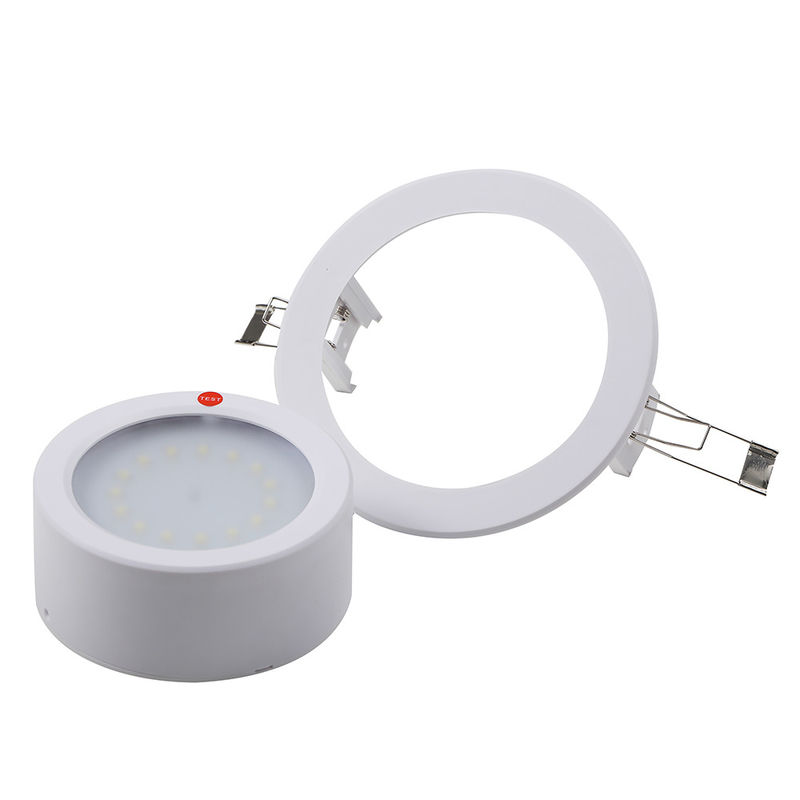 Commercial LED Ceiling Recessed 3W Emergency Light ABS Casing 60Hz 5pcs SMD Batteria Ni-Cd L128N