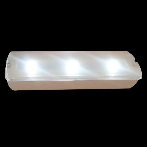 Luce di emergenza da incasso a parete ricaricabile a LED con alimentazione AC e batteria di riserva, custodia in ABS ignifugo L116M-C