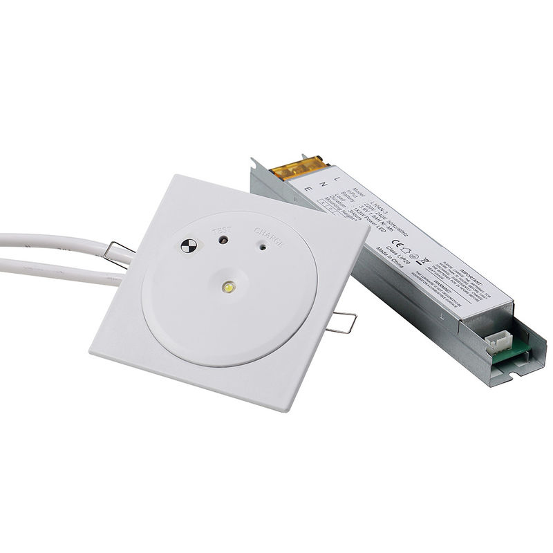 Lampada d'emergenza a fuoco a LED a fondo con accensione CE omologata con LED SMD bianco da 1 Watt e batteria Ni-Cd