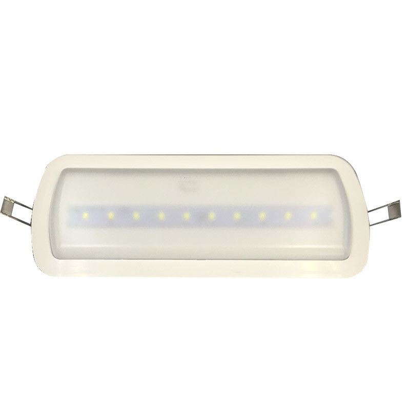 Luce di emergenza a LED da incasso per soffitto commerciale, resistente al fuoco, in ABS, con batteria Li-Ion da 3 ore di autonomia e backup della batteria L119N-B