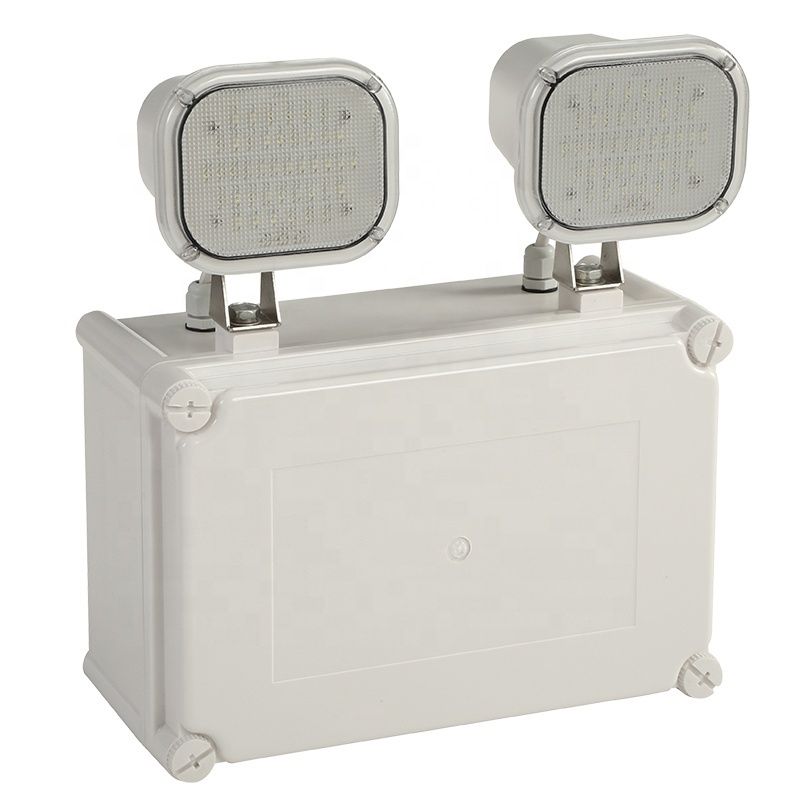 Batteria di riserva 3 ore LED ricaricabile IP65 Twin Spot Emergency Light PC Casing L107N