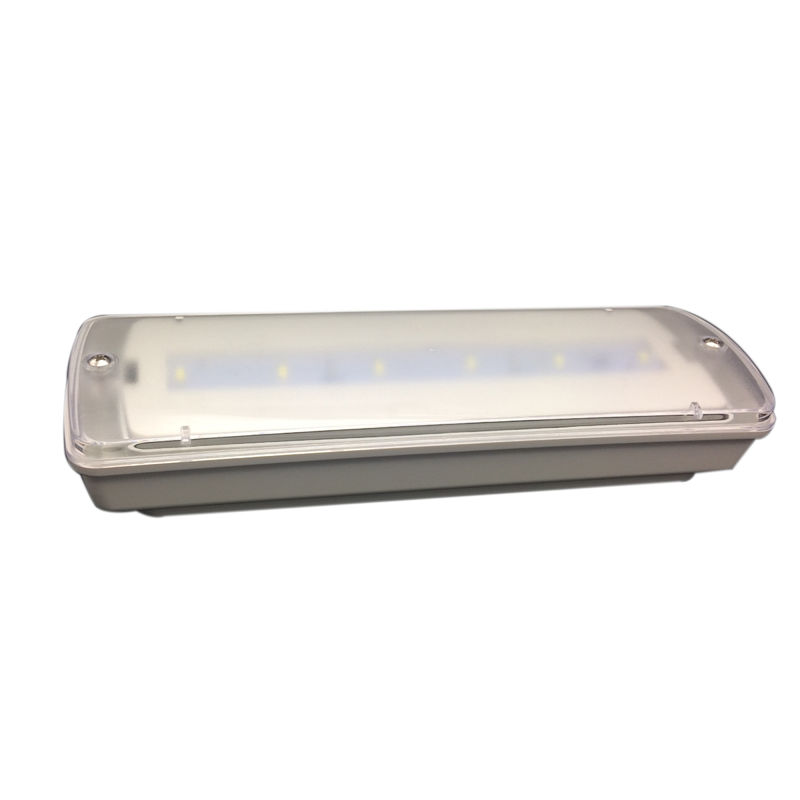 Luce di emergenza impermeabile, dimensioni ridotte, LED, batteria Ni-Cd, durata 3 ore, L116N-D