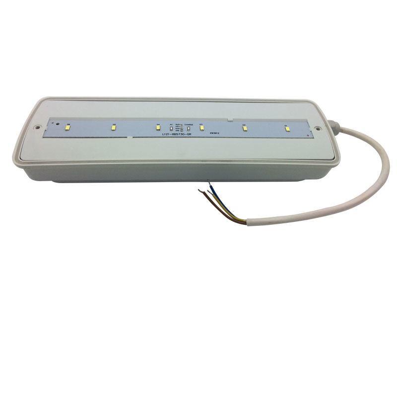 Lampada di emergenza impermeabile per paratie, ricaricabile, IP65, plastica, Ni-Cd con batteria di riserva 3 ore L116N-E