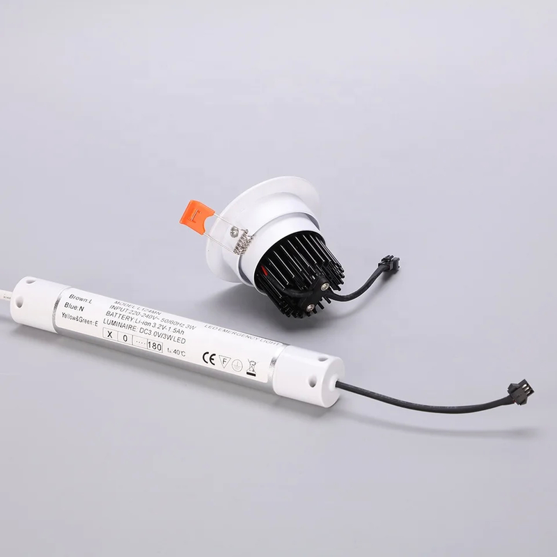 10oC a 55oC Luce di emergenza a soffitto con indicatore Verde di corrente alternata e batteria Ni-CD 3.6V/0.6Ah