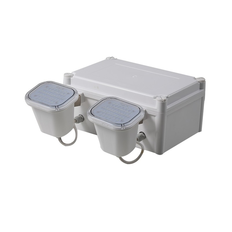 Alta luminosità 2x6W LED Twin Spot Emergency Light 3 anni di garanzia 50000 ore di durata