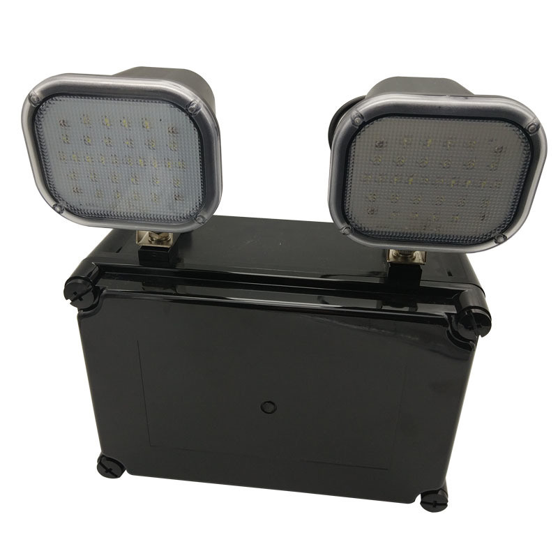 Luce di emergenza LED a doppio faretto 2x6W con ingresso 220V, 3 anni di garanzia, durata 50000 ore