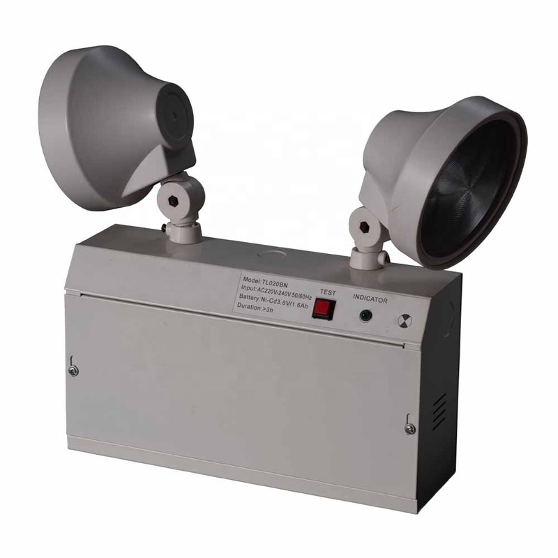 Wall Mounted Twin Spot Emergency Light with 6000K Daylight Alert 3-Year Warranty and 50000 Hours Lifespan