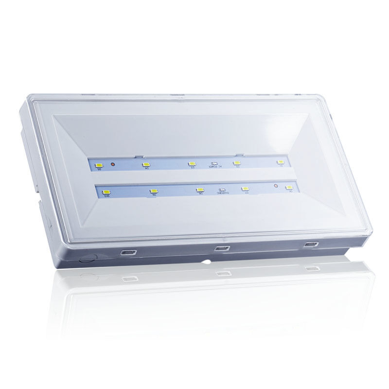 Segnaletica di uscita di emergenza a LED con grado di protezione IP65, 3 ore di autonomia in emergenza, funzionamento a batteria Ni-Cd