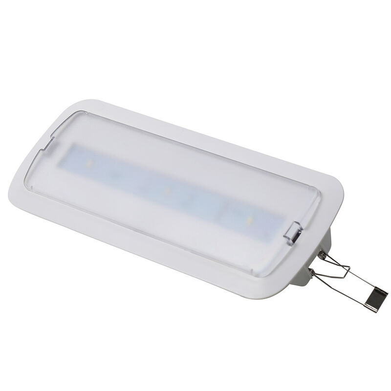 Luce di emergenza LED da incasso a soffitto ricaricabile con batteria integrata e backup di 3 ore, IP20