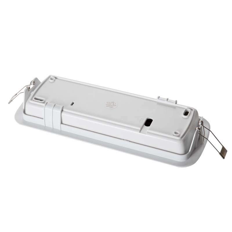 Luce di emergenza LED da incasso a soffitto ricaricabile con batteria integrata e backup di 3 ore, IP20