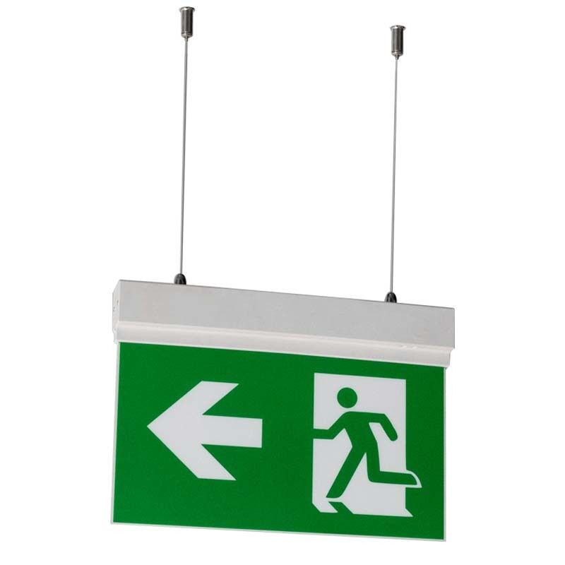Segnaletica di emergenza a LED con batteria ricaricabile Li-Ion, 3 ore di autonomia, montaggio a parete SL030AM