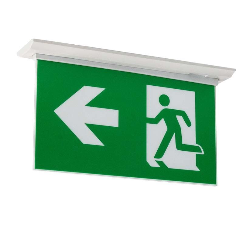 Segnaletica di emergenza a LED con batteria ricaricabile Li-Ion, 3 ore di autonomia, montaggio a parete SL030AM