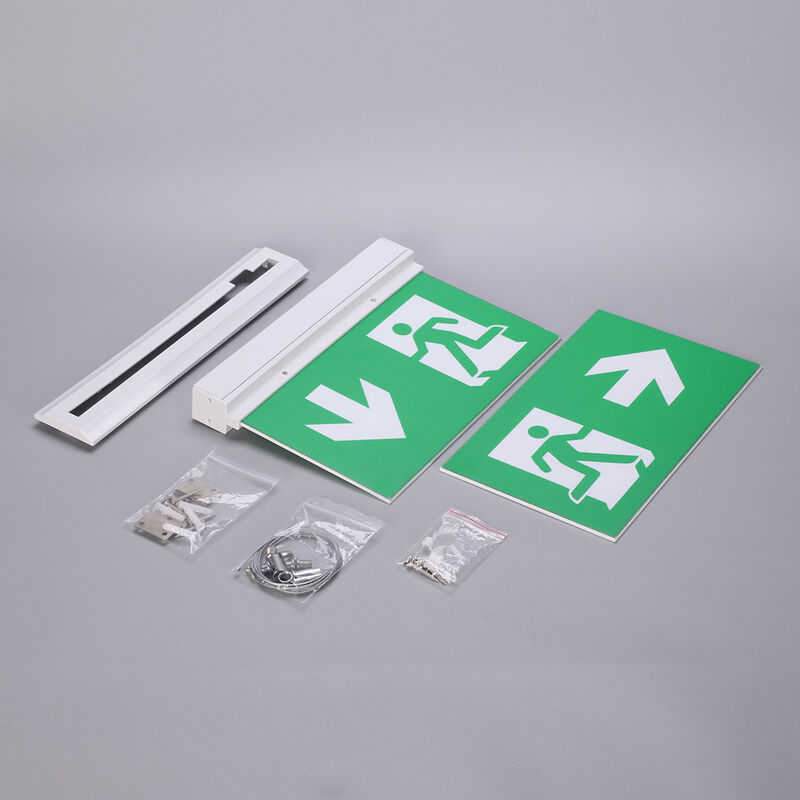 3 ore di batteria ricaricabile a doppio lato segnale di uscita d'emergenza con 15pcs SMD LED bianco e batteria agli ioni di litio