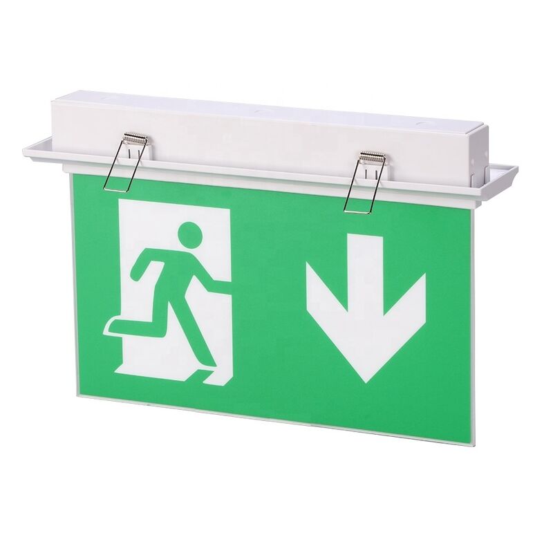 Segnaletica di Uscita di Emergenza a LED IP20 CE a Doppia Faccia con Batteria da 3 Ore L211M