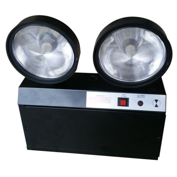 Luci d'emergenza a doppio punto con involucro in acciaio resistente con dimensioni di 272 mmx80 mmx301 mm e temperatura di lavoro da -10 °C a 55 °C