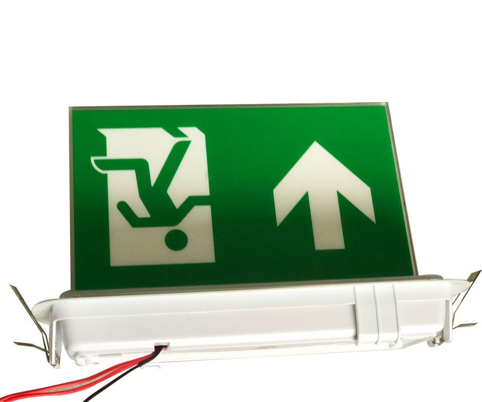 Segnaletica di uscita di emergenza a LED a doppio lato da incasso a soffitto di piccole dimensioni L116N-E