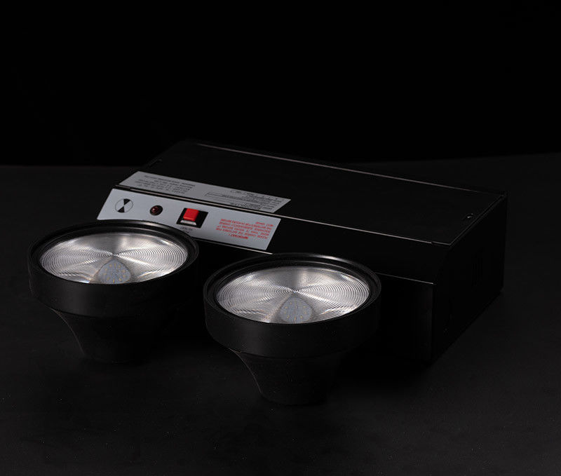 CE Luce di emergenza a LED con cassa nera e doppio spot, con garanzia di 3 anni, batteria da 3,6 V/1,6 Ah e durata di 3 ore