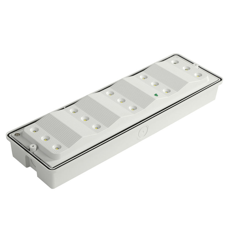 Luce di emergenza a LED impermeabile, involucro in ABS ignifugo, diffusore in PC, 15 LED SMD 2835, IP65, L102M