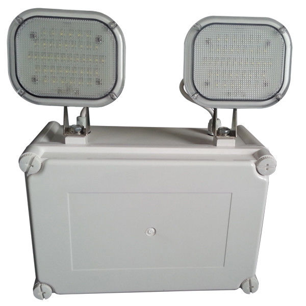 Luce di emergenza a LED a doppio faretto impermeabile IP65 Ni-Cd per luoghi umidi, a batteria L107N