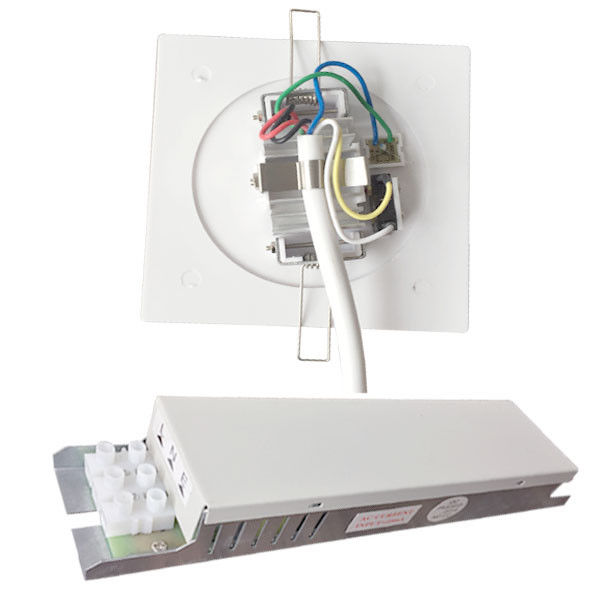 Luce di emergenza a LED ricaricabile da incasso IP45 Custom Non Maintained da 1W con batteria di riserva, piastra in PC