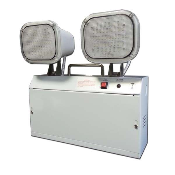 3 Anni di Garanzia Luce di Emergenza Twin Spot 220V-240V con Durata di 3 Ore e Cassa in Acciaio