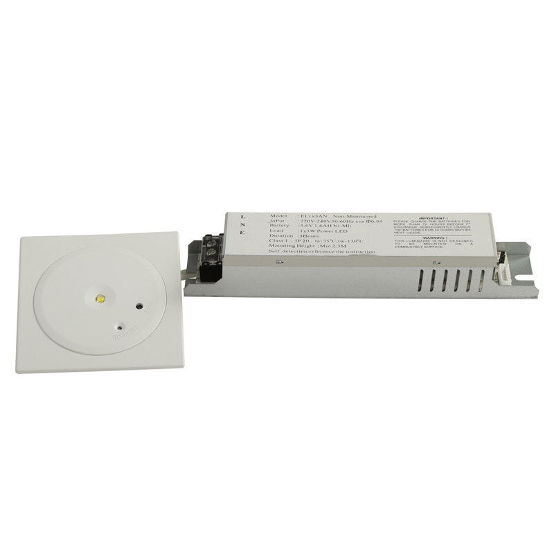 Lampada LED di emergenza da incasso a soffitto SMD 3W personalizzata con batteria Ni-Mh 3.6V